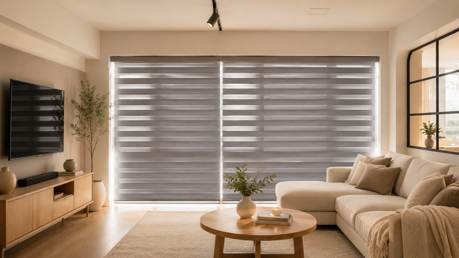 Combi blinds for flexible daylight and privacy control