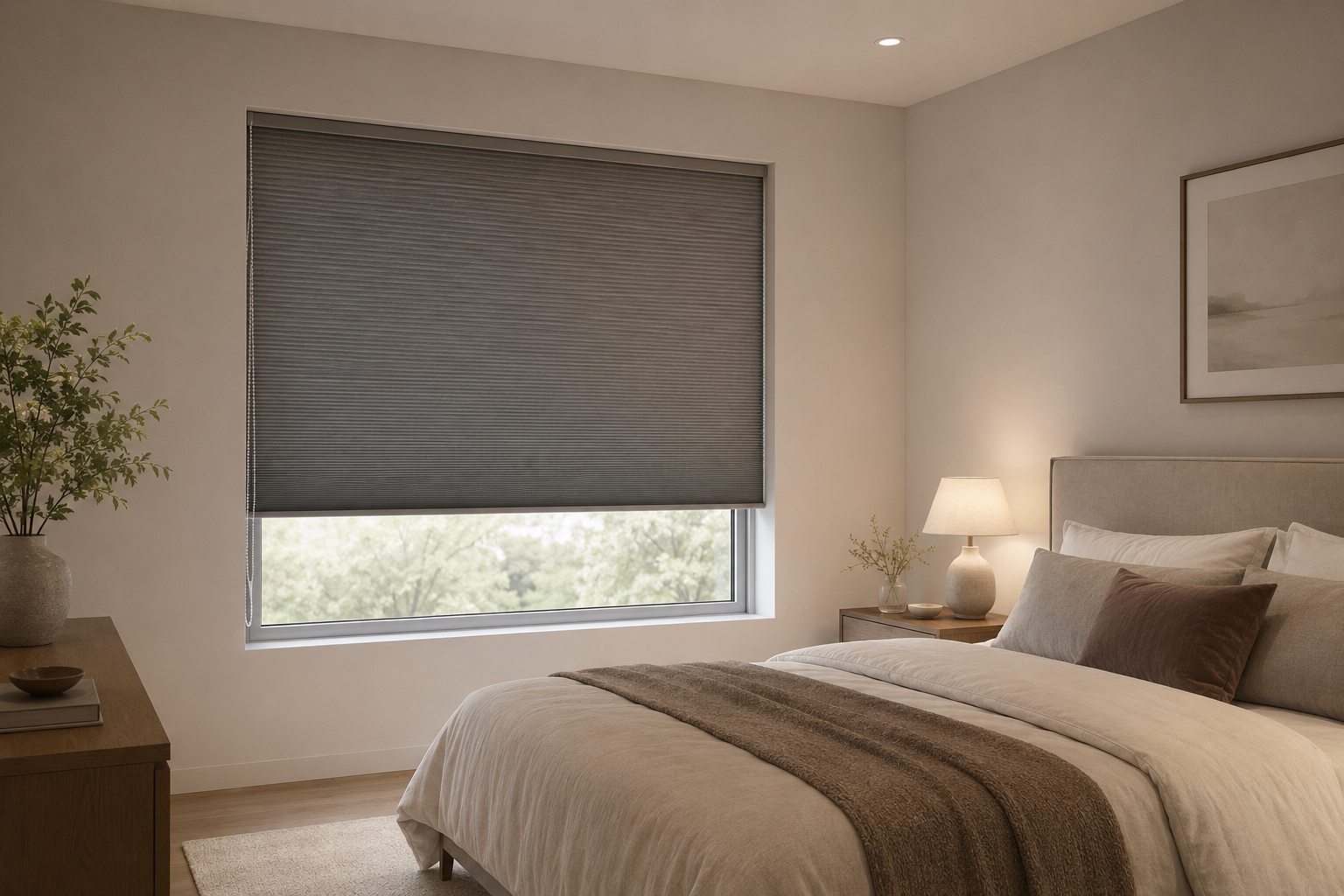 Honeycomb V1 blinds for privacy and light control