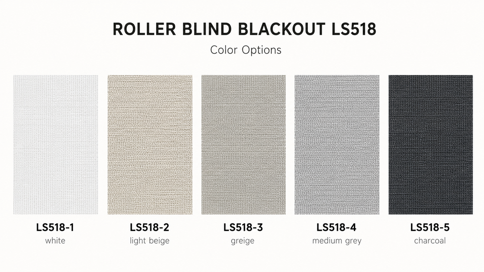 Carely LS518 blackout roller blind fabric colours