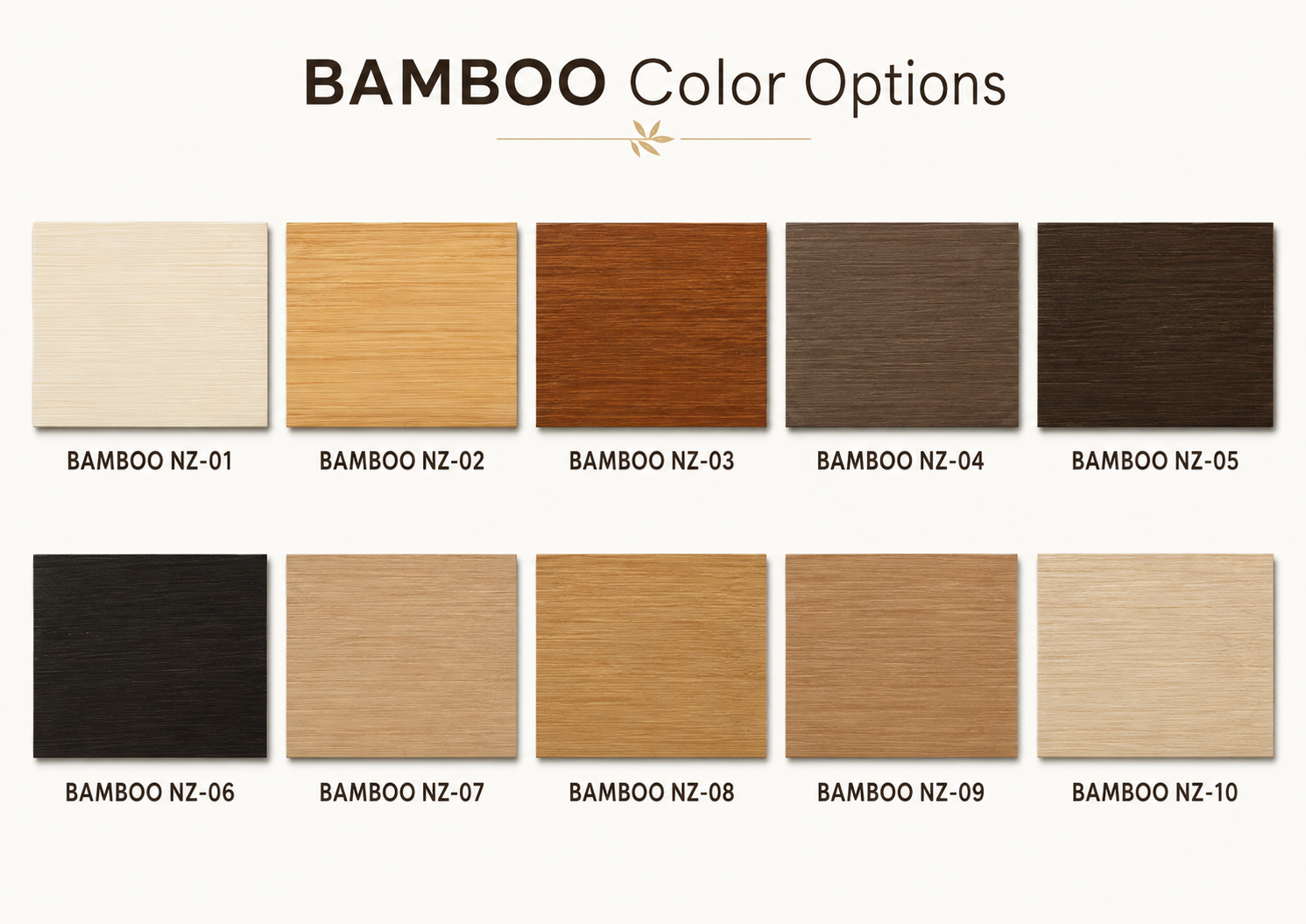 Carely Bamboo Venetian blind colour options